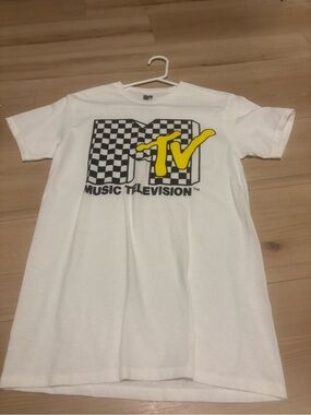 MTV White T-Shirt with Black Logo
